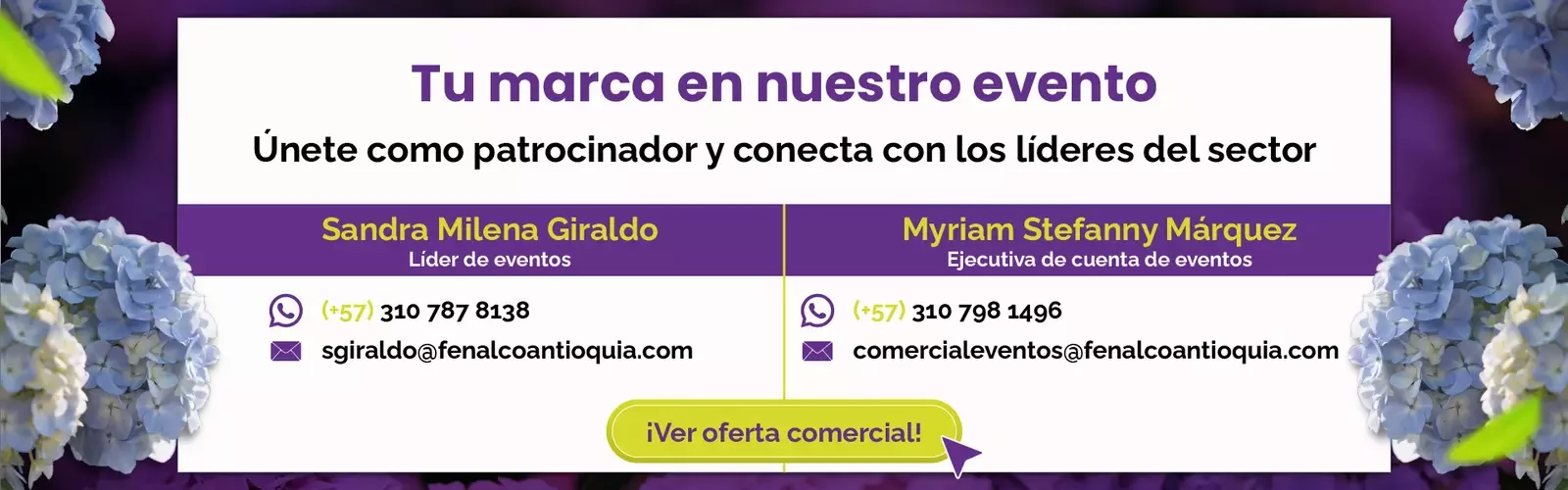 Contacto para patrocinadores